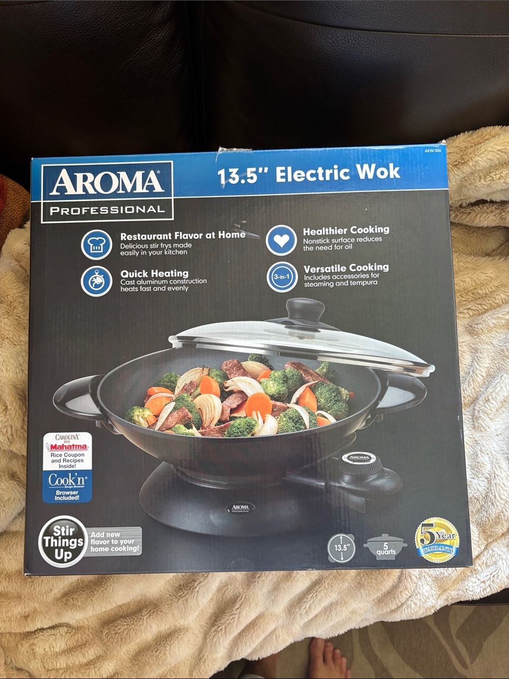 13.5" Electric Wok in Black